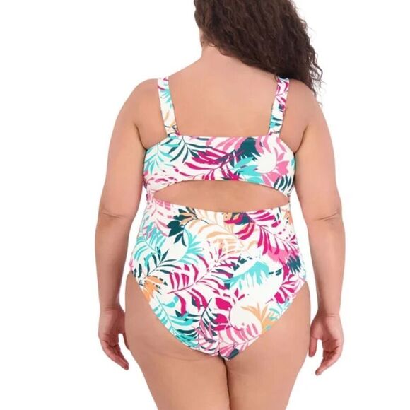 NWT Eddie Bauer One Piece Swimsuit Women’s XXL Shelf Bra Adjustable Straps New - Picture 2 of 16
